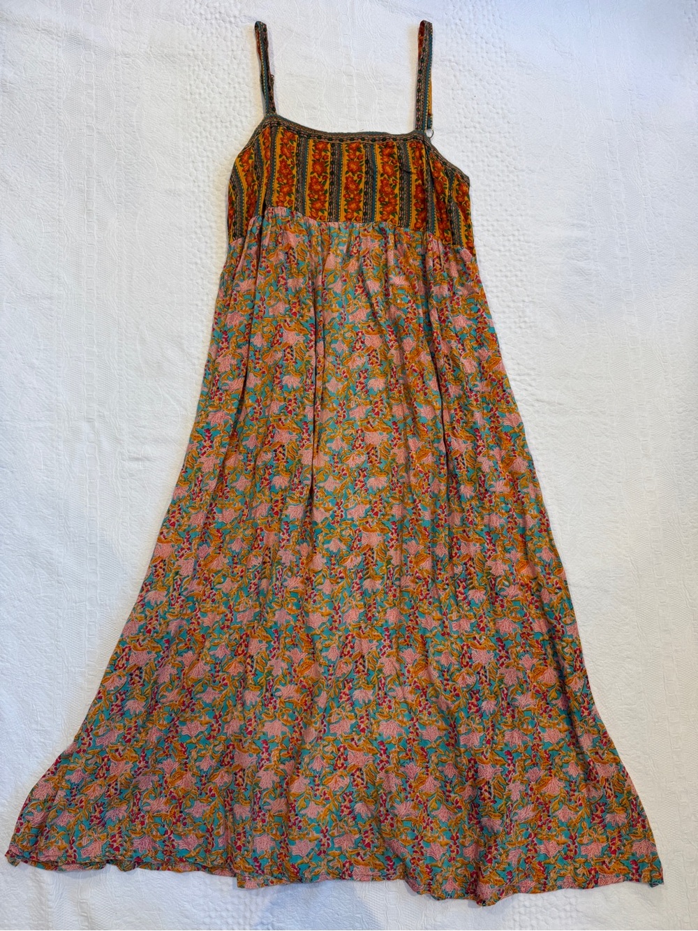 Natural Life Maxi Dress Women’s Size Large L Boho Festival